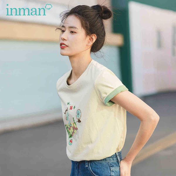 women's t-shirt t shirts summer literary pure cotton round collar funny printed leisure base t-shirt lesg, White
women's t-shirt t shirts summer literary pure cotton round collar funny printed leisure base t-shirt lesg, White