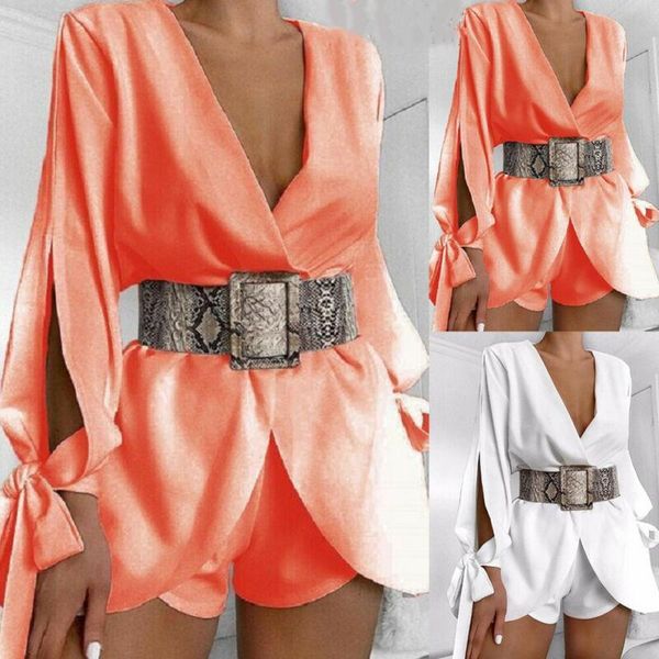 women's jumpsuits & rompers women playsuits bow-knot cuff office lady jumpsuit spliced long sleeve deep v neck playsuit without sash, Black;white
women's jumpsuits & rompers women playsuits bow-knot cuff office lady jumpsuit spliced long sleeve deep v neck playsuit without sash, Black;white