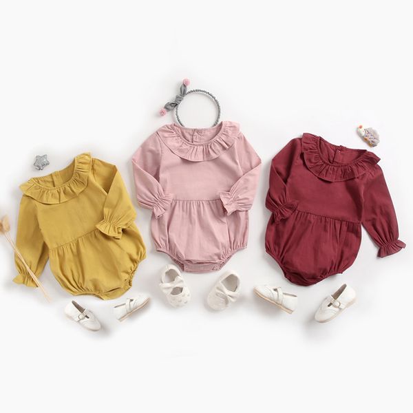 born baby girls pure color lace long sleeve clothes rompers spring autumn toddler triangle jumpsuits 210429, Blue
born baby girls pure color lace long sleeve clothes rompers spring autumn toddler triangle jumpsuits 210429, Blue