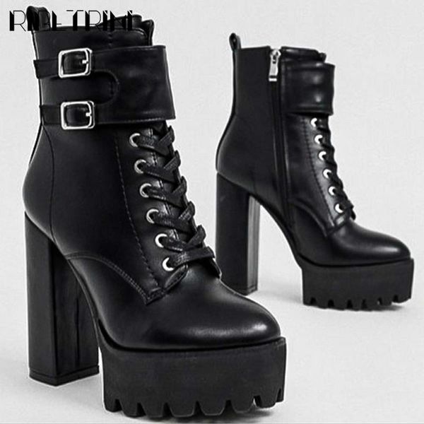 boots ribetrini female buckle high heels shoes lace zipper fashion platform women casual party design, Black
boots ribetrini female buckle high heels shoes lace zipper fashion platform women casual party design, Black