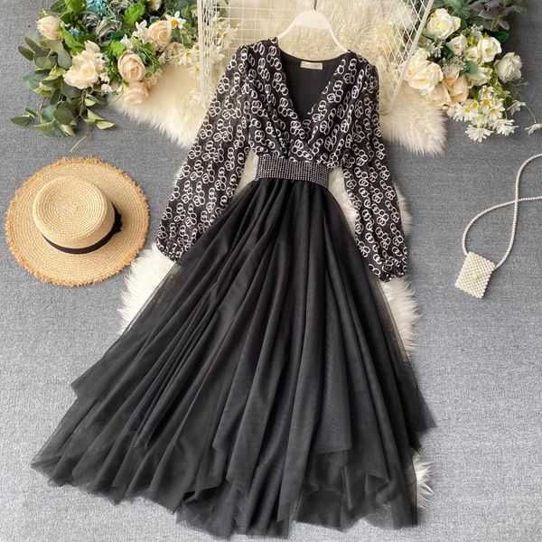 casual dresses women waistband dress printed foam sleeve patchwork mesh with sleeves 2021 summer, Black;gray
casual dresses women waistband dress printed foam sleeve patchwork mesh with sleeves 2021 summer, Black;gray