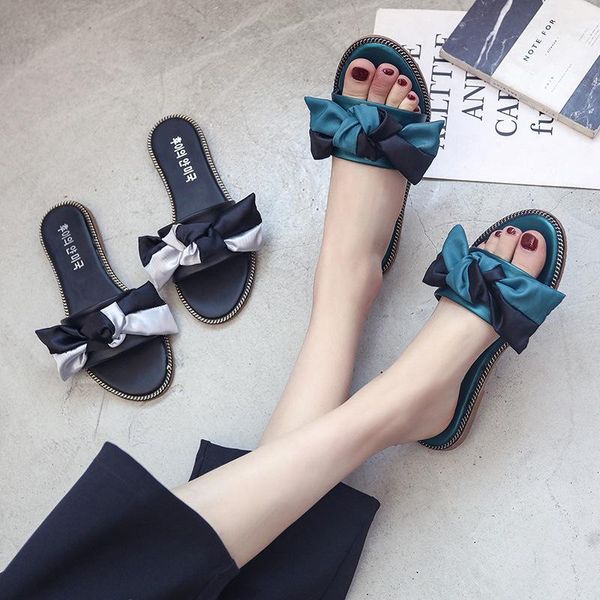 slippers women's summer fashion wear 2021 spring korean version joker bow word drag women flat beach, Black
slippers women's summer fashion wear 2021 spring korean version joker bow word drag women flat beach, Black