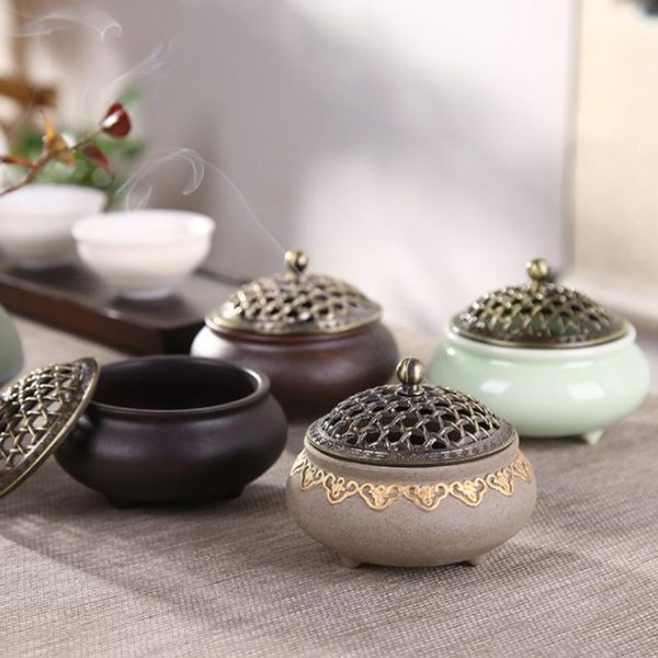 fragrance lamps round ceramic censer classical incense burner with cover porcelain coil holder vintage
fragrance lamps round ceramic censer classical incense burner with cover porcelain coil holder vintage
