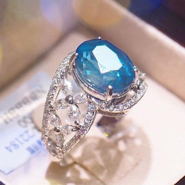 cluster rings exquisite silver oval sky blue crystal cocktail ring bridal zircon wedding engagement jewelry christmas gift, Golden;silver
cluster rings exquisite silver oval sky blue crystal cocktail ring bridal zircon wedding engagement jewelry christmas gift, Golden;silver