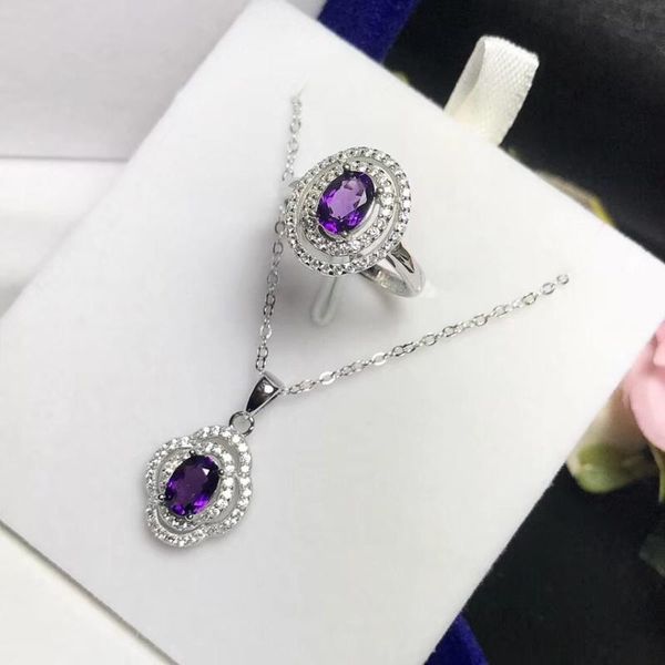 noble character purble gemstone ring and necklace jewelry set with silver bracelet, earrings &, Black
noble character purble gemstone ring and necklace jewelry set with silver bracelet, earrings &, Black