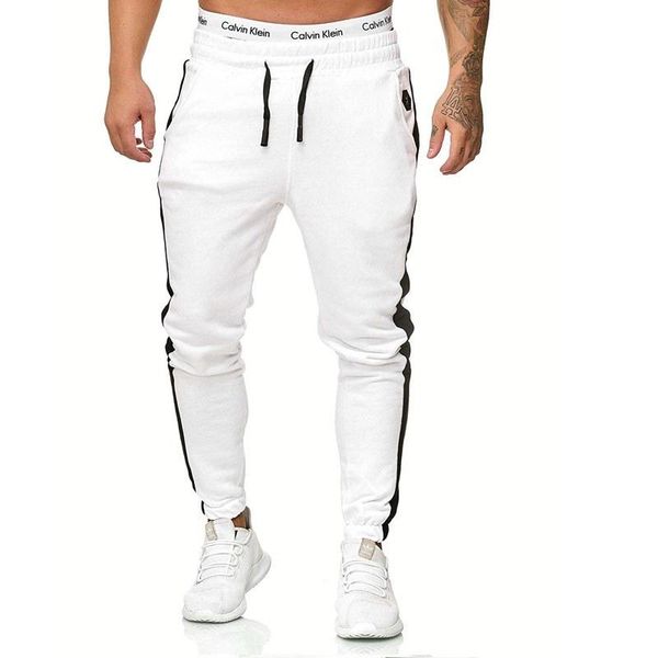 men's pants fashion trousers casual all-match long strips sweatpants stitching color pockets drawstring feet, Black
men's pants fashion trousers casual all-match long strips sweatpants stitching color pockets drawstring feet, Black