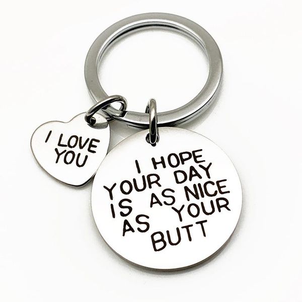 keychains stainless steel key chain "i hope your days is as nice" couple keychain bag charm pendant gift jewelry k2199, Silver
keychains stainless steel key chain "i hope your days is as nice" couple keychain bag charm pendant gift jewelry k2199, Silver