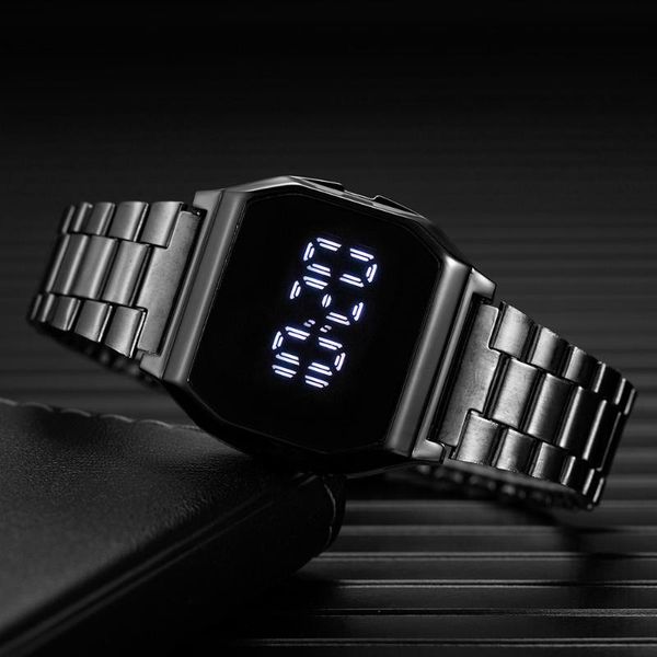 wristwatches men's sport led digital wrist watches for men women steel electronic watch full touch military clock reloj hombre, Slivery;brown
wristwatches men's sport led digital wrist watches for men women steel electronic watch full touch military clock reloj hombre, Slivery;brown
