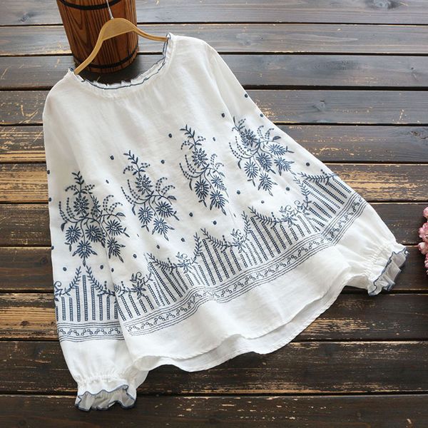 women's jackets lantern long sleeve blouse shirt women white cotton linen floral embroidery pullover oversize casual jt6f, Black;brown
women's jackets lantern long sleeve blouse shirt women white cotton linen floral embroidery pullover oversize casual jt6f, Black;brown