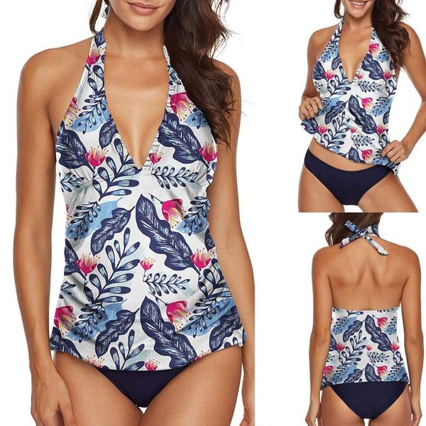 women's swimwear flower print tank bikini set women lace up high waisted striped two piece 2021 beach shirring bath swimsuits, White;black
women's swimwear flower print tank bikini set women lace up high waisted striped two piece 2021 beach shirring bath swimsuits, White;black
