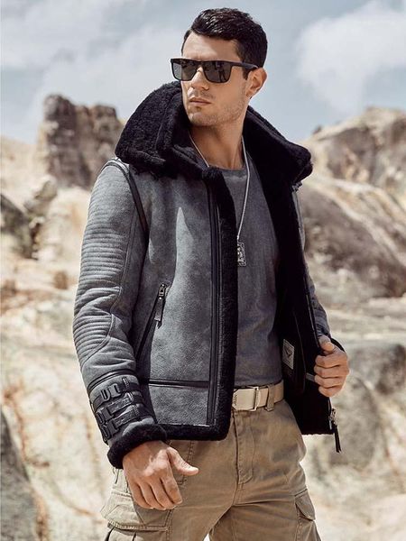 shearling coat mens b3 bomber jacket short fur grey leather motorcycle natural sheepskin men's & faux, Black
shearling coat mens b3 bomber jacket short fur grey leather motorcycle natural sheepskin men's & faux, Black