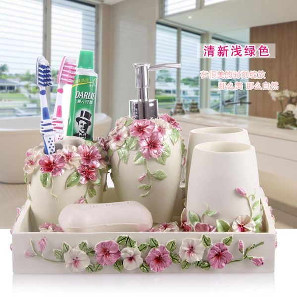 bath accessory set special european style resin bathroom five sets of modern minimalist wash combination suite
bath accessory set special european style resin bathroom five sets of modern minimalist wash combination suite