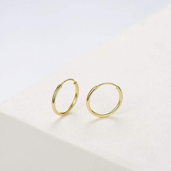 hoop & huggie 18k gold small earrings dia 20mm round for women, Golden;silver
hoop & huggie 18k gold small earrings dia 20mm round for women, Golden;silver