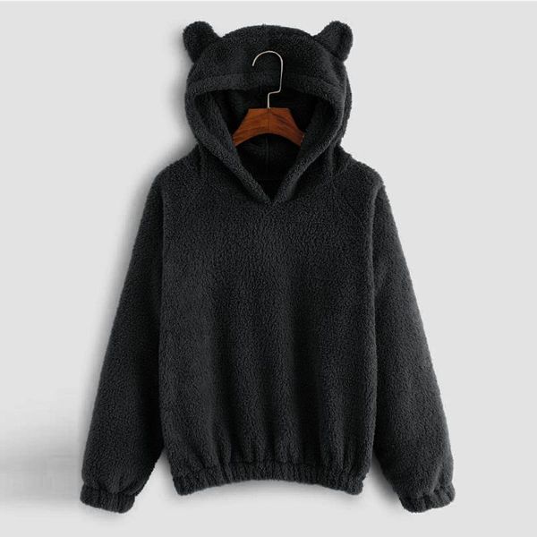 women's hoodies & sweatshirts fannic hoodie casual cirduroy long sleeve hooded pullovers bear ear solid color loose jumper plus size, Black
women's hoodies & sweatshirts fannic hoodie casual cirduroy long sleeve hooded pullovers bear ear solid color loose jumper plus size, Black