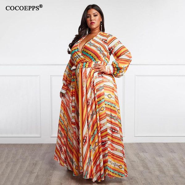 casual dresses cocoepps 5xl plus size maxi chiffon dress autumn women loose deep v neck big large female bohemian party vestido 2021, Black;gray
casual dresses cocoepps 5xl plus size maxi chiffon dress autumn women loose deep v neck big large female bohemian party vestido 2021, Black;gray