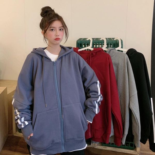 hoodies sweatshirt korean zip up hoodie oversize plus size zipper pocket sweat suit women autumn 90s aesthetic solid color hoody women', Black
hoodies sweatshirt korean zip up hoodie oversize plus size zipper pocket sweat suit women autumn 90s aesthetic solid color hoody women', Black