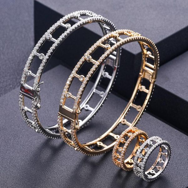 earrings & necklace janekelly luxury unique african bangle ring set jewelry sets for women wedding cubic zircon crystal cz dubai bridal, Silver
earrings & necklace janekelly luxury unique african bangle ring set jewelry sets for women wedding cubic zircon crystal cz dubai bridal, Silver