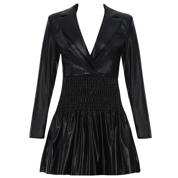 black pu leather women dress long sleeve fashion spring autumn club bodycon party dresses 210515, Black;gray
black pu leather women dress long sleeve fashion spring autumn club bodycon party dresses 210515, Black;gray