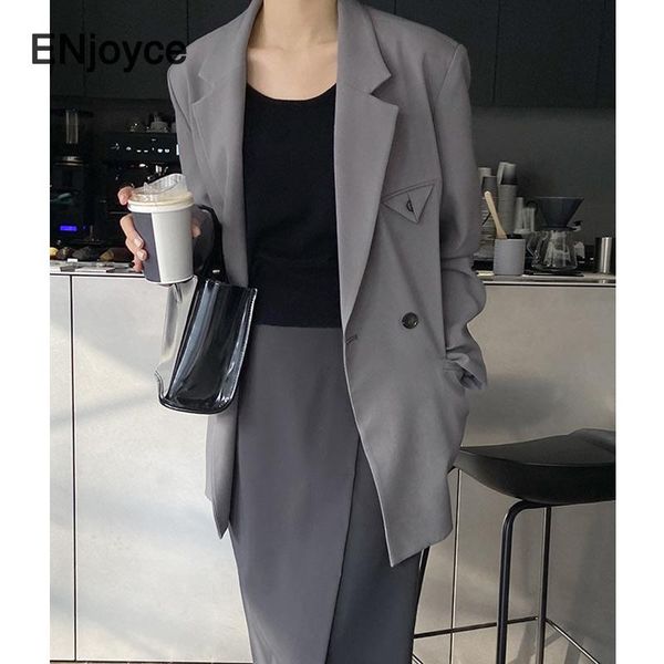 women's suits & blazers vintage grey drape suit jacket women spring fall lapel blazer korean fashion ladies long sleeve workwea, White;black
women's suits & blazers vintage grey drape suit jacket women spring fall lapel blazer korean fashion ladies long sleeve workwea, White;black