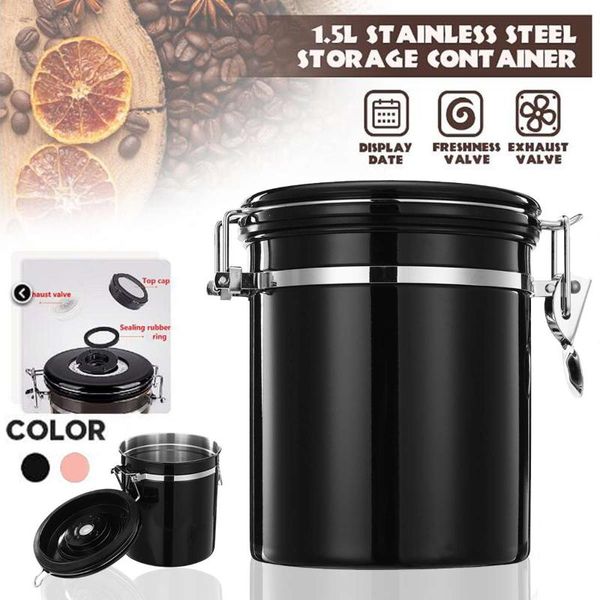 storage bottles & jars coffee bean container large airtight stainless steel tea canister black gold kitchen organizer 1.5l
storage bottles & jars coffee bean container large airtight stainless steel tea canister black gold kitchen organizer 1.5l