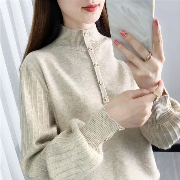 the 2021 outside wear loose style render unlined upper garment inside take western lantern sleeve blouse women's sweaters, White;black
the 2021 outside wear loose style render unlined upper garment inside take western lantern sleeve blouse women's sweaters, White;black