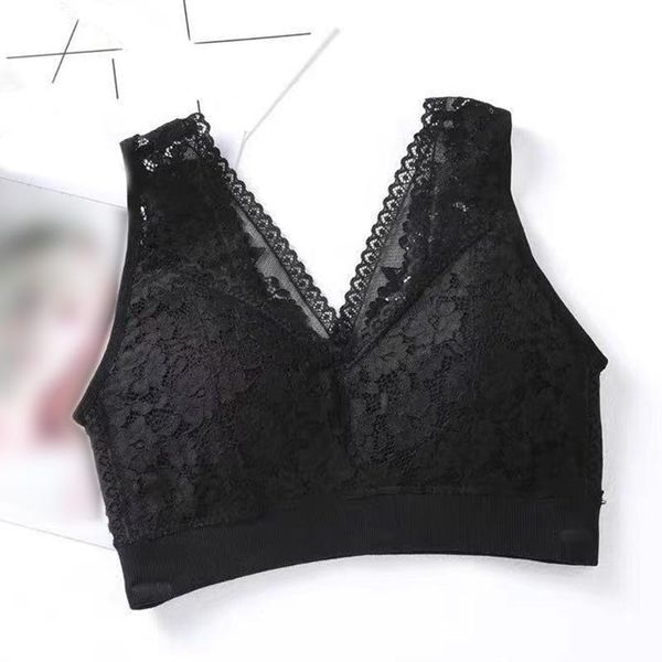 bras summer lace wireless women lingeries seamless underwear deep v neck bralette, Red;black
bras summer lace wireless women lingeries seamless underwear deep v neck bralette, Red;black