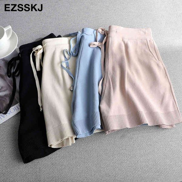 summer shorts women casual knit loose lace up chic cool straight feamle short pant with pocket pj2102 210304, White;black
summer shorts women casual knit loose lace up chic cool straight feamle short pant with pocket pj2102 210304, White;black