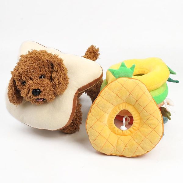 cat collars & leads pet elizabeth circle to protect food cotton filling head cartoon collar dog