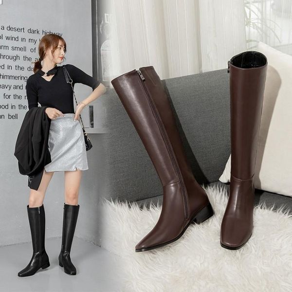 boots korean version square head side zipper medium thick heel knight women's autumn and winter 2021 high tube show thin, Black
boots korean version square head side zipper medium thick heel knight women's autumn and winter 2021 high tube show thin, Black
