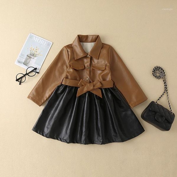 girl's dresses fashion baby girls long sleeve leather jacket dress autumn winter infant kids patchwork pu coat children clothing 2-6y1, Red;yellow
girl's dresses fashion baby girls long sleeve leather jacket dress autumn winter infant kids patchwork pu coat children clothing 2-6y1, Red;yellow