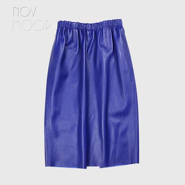 novmoop match-to-all sheepskin genuine leather solid color women skirt with stitches decor lt3311 skirts, Black
novmoop match-to-all sheepskin genuine leather solid color women skirt with stitches decor lt3311 skirts, Black