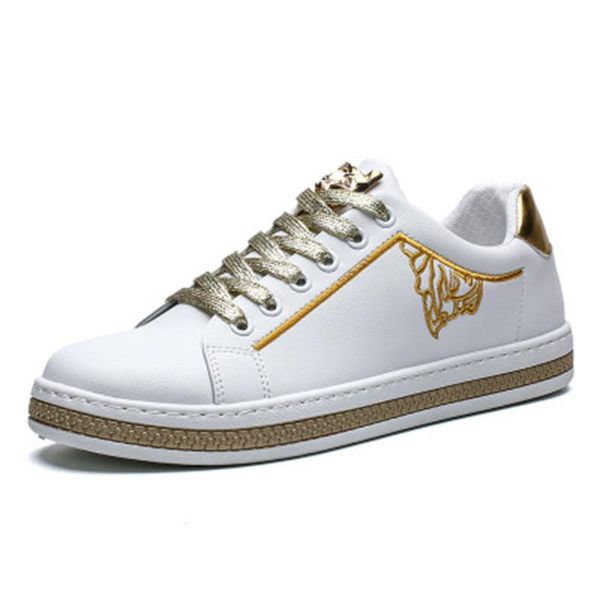 spring and summer men's shoes, casual leather trendy comfortable white shoes dress, Black
spring and summer men's shoes, casual leather trendy comfortable white shoes dress, Black