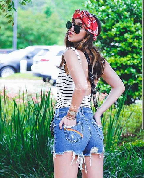 women's shorts 2021 spring summer rainbow ripped high waist denim short pants slim fashion ladies jeans with pockets, White;black
women's shorts 2021 spring summer rainbow ripped high waist denim short pants slim fashion ladies jeans with pockets, White;black