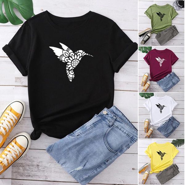 women's t-shirt ly cute animal-print with cotton large size soft breathable fashion unique durable casual suit for summer, White
women's t-shirt ly cute animal-print with cotton large size soft breathable fashion unique durable casual suit for summer, White
