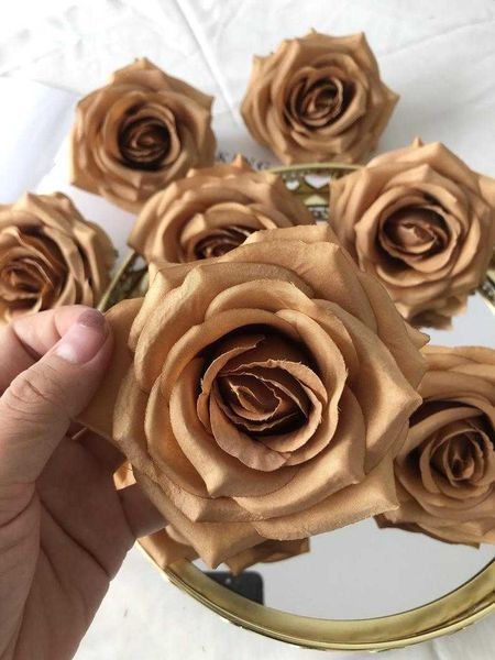 decorative flowers & wreaths 10pcs toffee wholesale artificial rose heads silk fake for wedding home decoration
decorative flowers & wreaths 10pcs toffee wholesale artificial rose heads silk fake for wedding home decoration
