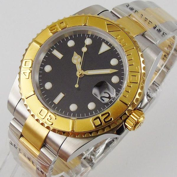 nologo dial gold coated bezel 40mm self winding men watch nh35 miyota 8215 movement sapphire crystal wristwatches, Slivery;brown
nologo dial gold coated bezel 40mm self winding men watch nh35 miyota 8215 movement sapphire crystal wristwatches, Slivery;brown