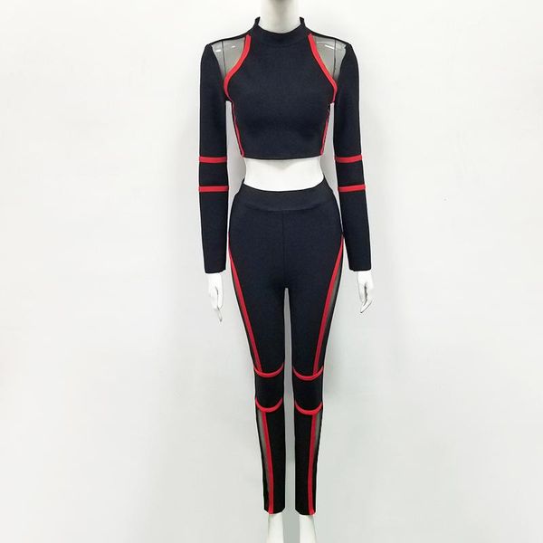 women's jumpsuits & rompers 2021 women patchwork red white fashion jumpsuit two-piece vestido bandage knitted celebrity evening party, Black;white
women's jumpsuits & rompers 2021 women patchwork red white fashion jumpsuit two-piece vestido bandage knitted celebrity evening party, Black;white
