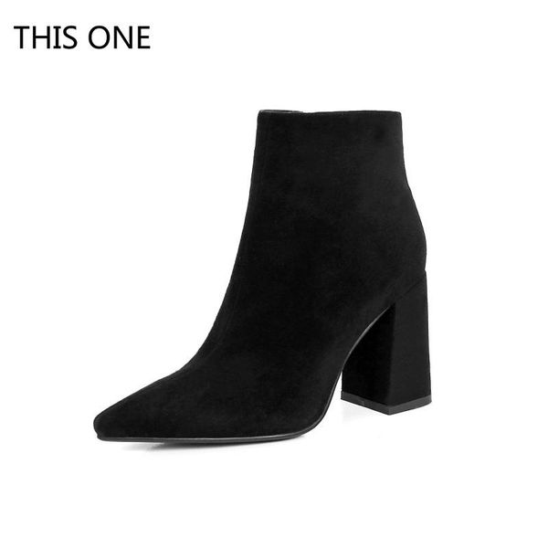 boots this one women flock ankle round toe winter ladies party high heels zipper thick brand, Black
boots this one women flock ankle round toe winter ladies party high heels zipper thick brand, Black