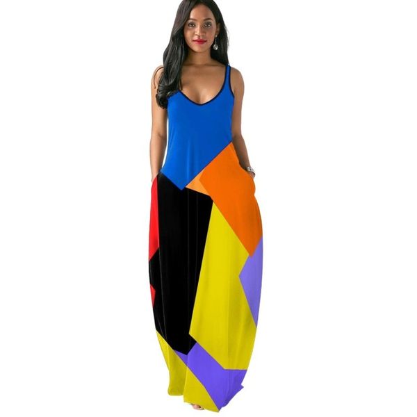 fashion dress and able summer loose sleeveless v-neck sling color block stitching, White;black
fashion dress and able summer loose sleeveless v-neck sling color block stitching, White;black