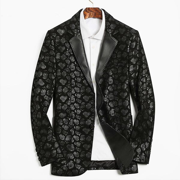 men's leather & faux genuine jacket men spring fall real sheepskin coat slim fit blazer jackets chaqueta cuero hombre tmpy85681 tf2r, Black
men's leather & faux genuine jacket men spring fall real sheepskin coat slim fit blazer jackets chaqueta cuero hombre tmpy85681 tf2r, Black