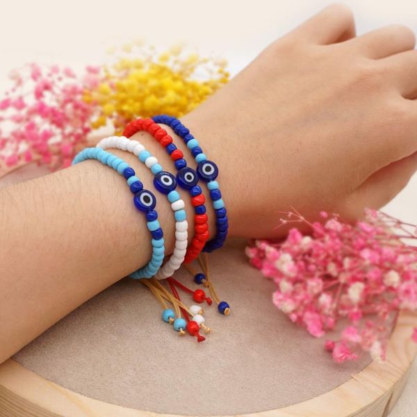 beaded, strands blin colorful acrylic handmade beaded bracelet turkish evil eye bracelets for women adjustable string good lucky jewelry, Black
beaded, strands blin colorful acrylic handmade beaded bracelet turkish evil eye bracelets for women adjustable string good lucky jewelry, Black