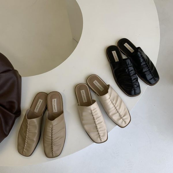 shoes ladies' slippers square toe loafers mules for women 2021 pantofle luxury slides flat cover designer soft fabric sewing, Black
shoes ladies' slippers square toe loafers mules for women 2021 pantofle luxury slides flat cover designer soft fabric sewing, Black