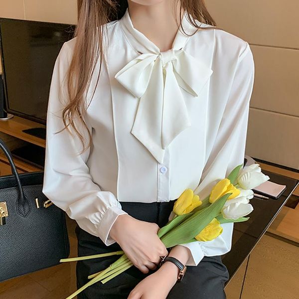 women's blouses & shirts spring autumn womens bow button blouse fashion long sleeve chiffon shirt office lady clothes, White
women's blouses & shirts spring autumn womens bow button blouse fashion long sleeve chiffon shirt office lady clothes, White