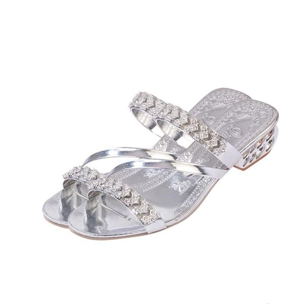 slippers women shoes summer slides party square chunky med heels rhinestone plus size 35-41, Black
slippers women shoes summer slides party square chunky med heels rhinestone plus size 35-41, Black
