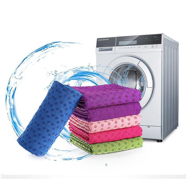 non-slip yoga mat sports sweat-absorbent plum pattern embellishment towel mats