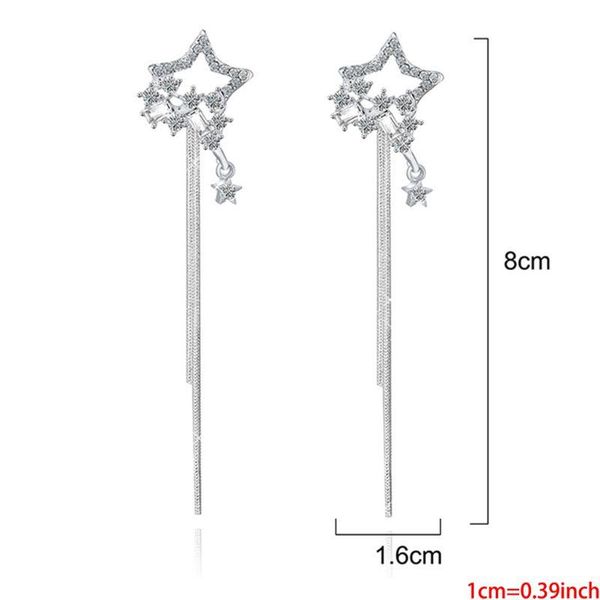 dangle & chandelier fashion crystal rhinestone hollow five-pointed star hanging earrings ladies fa e56a, Silver
dangle & chandelier fashion crystal rhinestone hollow five-pointed star hanging earrings ladies fa e56a, Silver