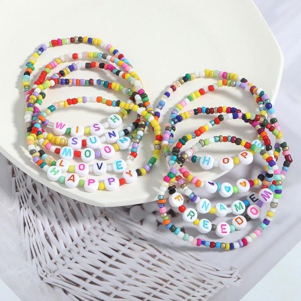 bangle miwens ins trendy colorful beads letter bracelets for women elegant handmade acrylic beaded alphabet wrist accessories, Black
bangle miwens ins trendy colorful beads letter bracelets for women elegant handmade acrylic beaded alphabet wrist accessories, Black