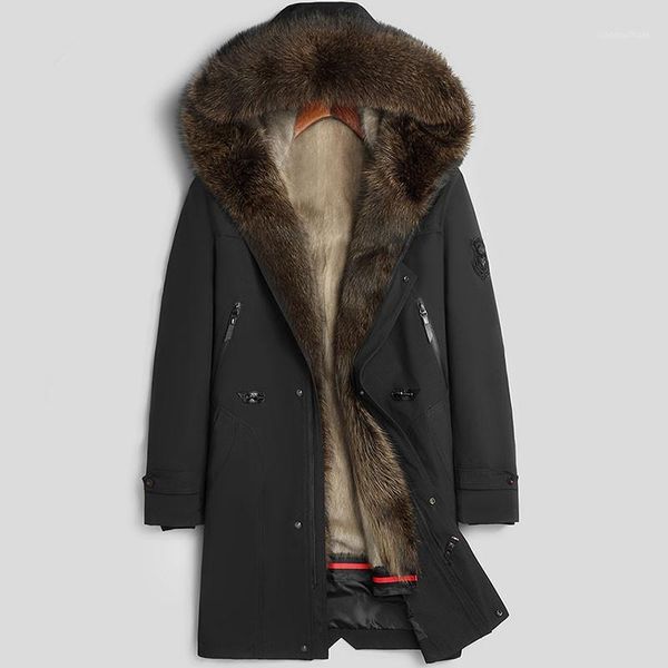 men's leather & faux winter jacket men real fur coat luxury mink clothes 2021 raccoon collar warm jackets plus size lsy1255, Black
men's leather & faux winter jacket men real fur coat luxury mink clothes 2021 raccoon collar warm jackets plus size lsy1255, Black