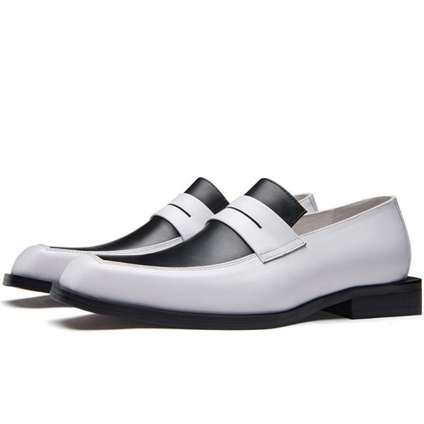 dress shoes men's business casual leather korean version spell color sets foot black white square head
dress shoes men's business casual leather korean version spell color sets foot black white square head