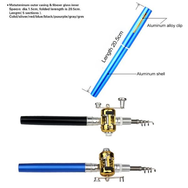 outdoor camping fishing rod travel portable light pen shape + reel line set boat rods
outdoor camping fishing rod travel portable light pen shape + reel line set boat rods